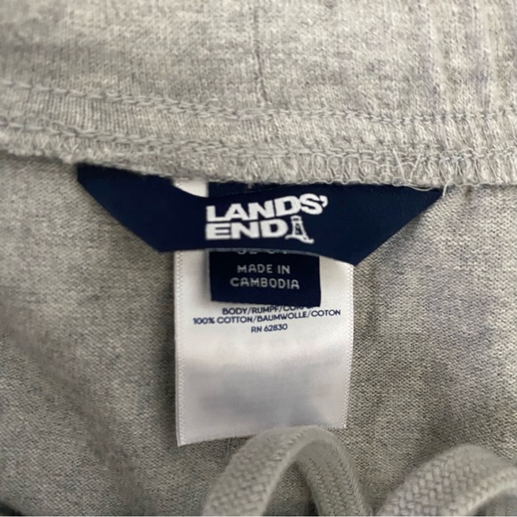 Men’s Lands End Gray Pull On Sweat Shorts Size 32/34 - Picture 3 of 7